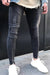 Jeans Attillati da Biker con Cerniera Frontale