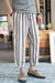 Pantaloni Harem in lino a righe