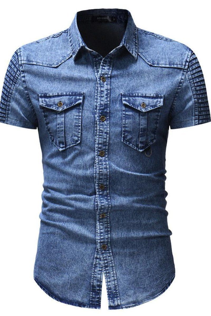 Camicia Jeans A Bottoni Slim